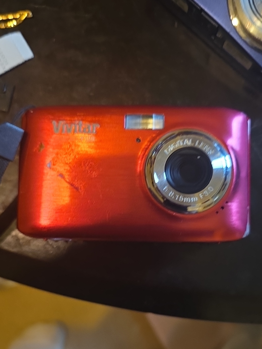Red- Portable Point & ShootVivitar ViviCam F128 Red DigiCam